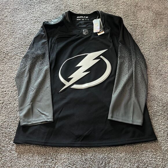 NEW Adidas Tampa Bay Lightning Third Alternate Black Jersey Mens